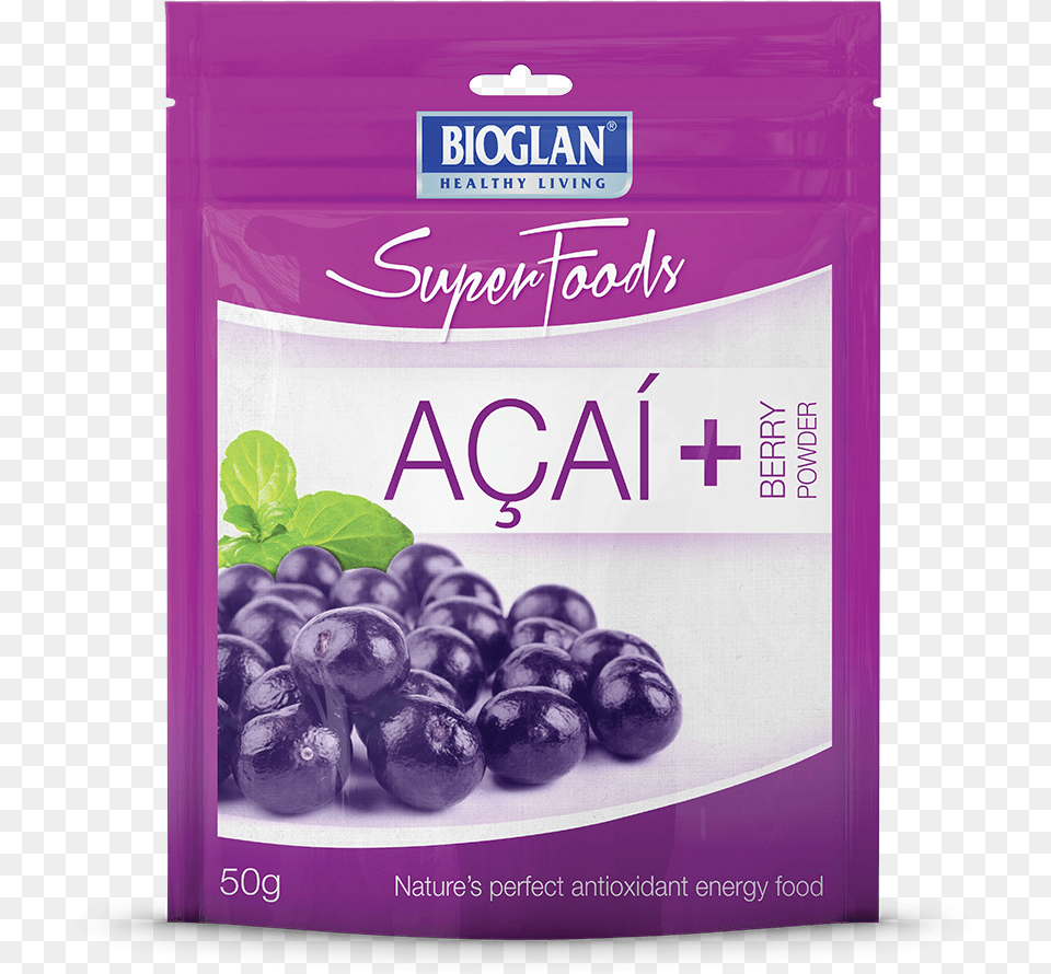 Acai Berry Powder Bioglan Super Foods Acai Amp Berry Powder, Food, Fruit, Plant, Produce Free Png Download