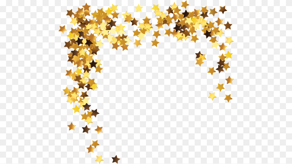 Accent Star Golden Stars Background, Leaf, Plant, Confetti, Paper Png