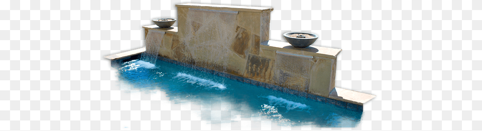 Accent The Atmosphere Serenity Of Pool Fountain, Architecture, Water, Hot Tub, Tub Free Transparent Png