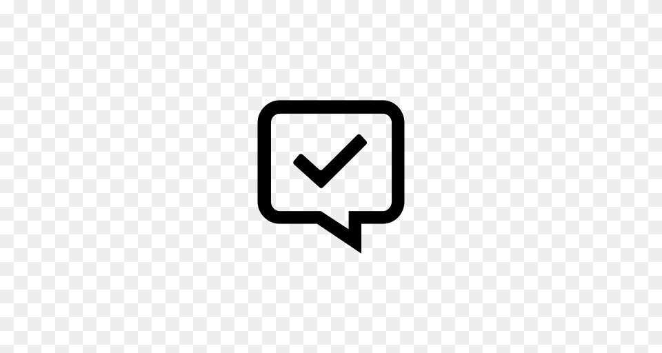 Accept Approval Approved Bubble Chat Check Comment, Gray Free Transparent Png