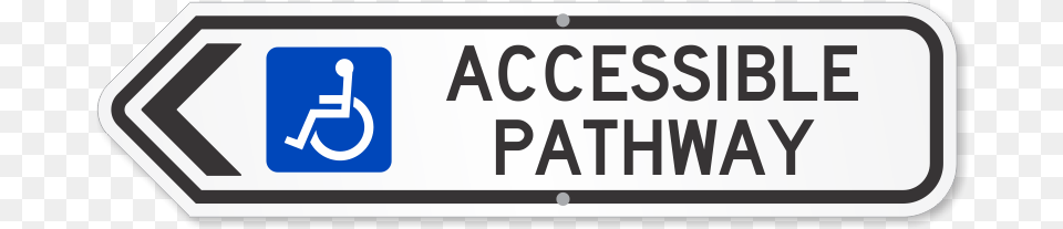 Accessible Pathway Handicapped Access Sign Sign, License Plate, Transportation, Vehicle, Symbol Free Png