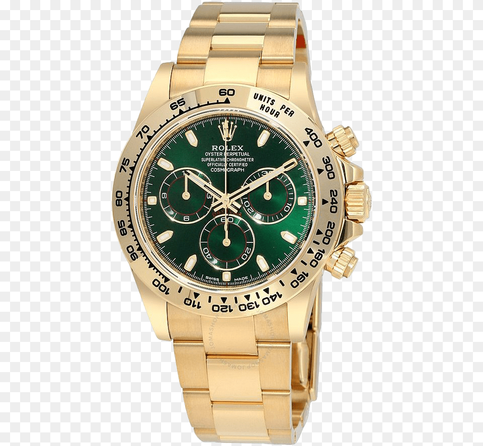 Accessories Images Rolex Daytona Gold Green, Arm, Body Part, Person, Wristwatch Png Image
