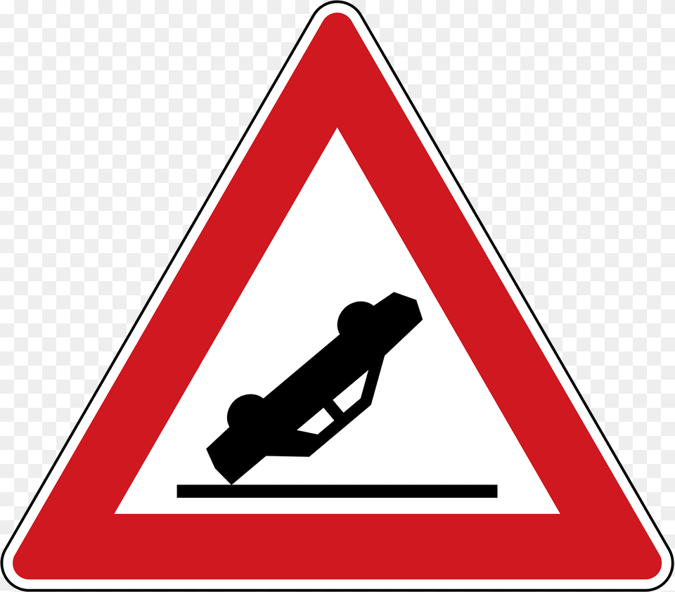 Accident Area Accident Ahead Sign In Czech Republic Clipart, Symbol, Road Sign Png Image