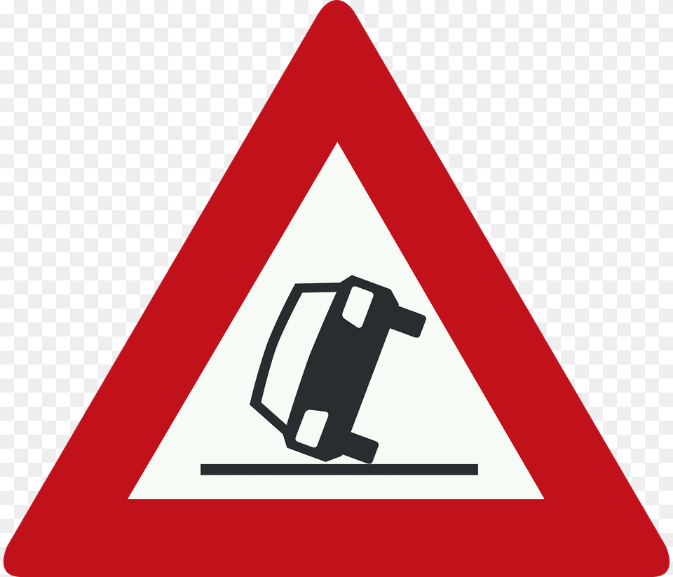 Accident Area Accident Ahead Sign In Netherlands Clipart, Symbol, Road Sign Free Png