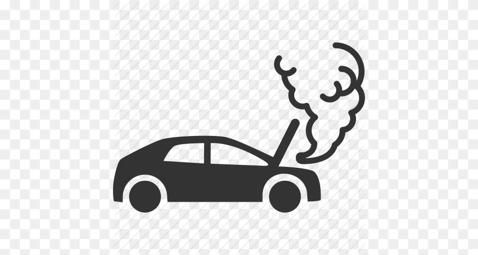 Accident Broken Car Casualty Heat Mishap Smoke Icon, Grass, Lawn, Plant, Device Free Png