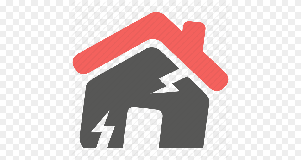 Accident Disaster Earthquake Hazard House Insurance Risk Icon, People, Person Png