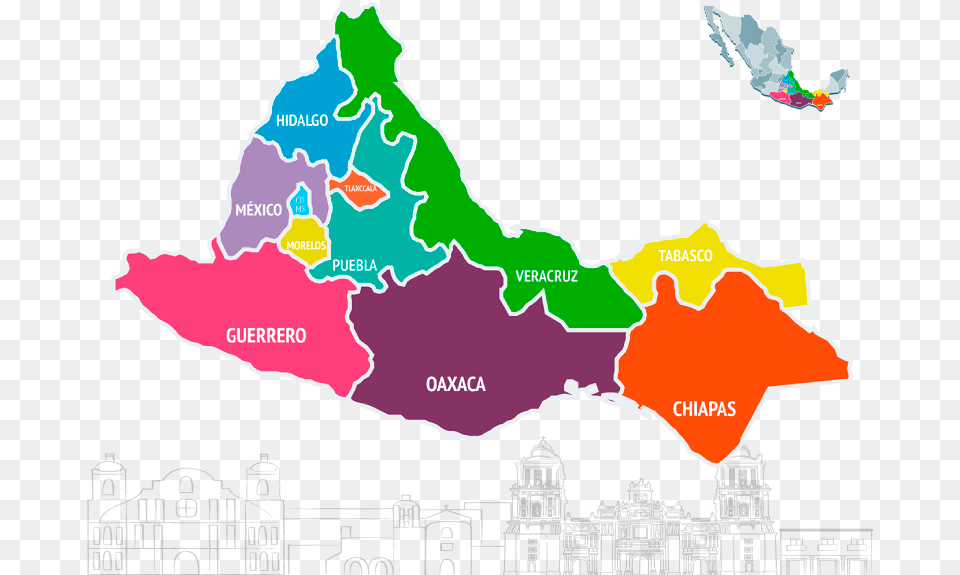 Acciones De Restauracin Oaxaca Guerrero Y Chiapas, Chart, Plot, Map, Atlas Free Transparent Png