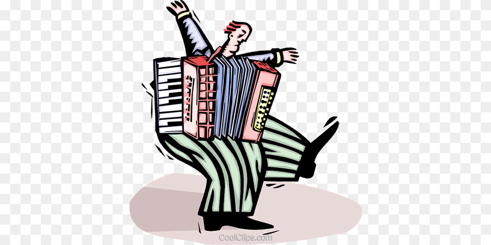 Accordion Player Royalty Vector Clip Art Illustration, Musical Instrument, Adult, Female, Person Png Image