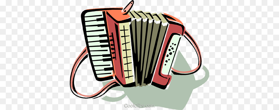 Accordion Royalty Vector Clip Art Illustration, Musical Instrument Png