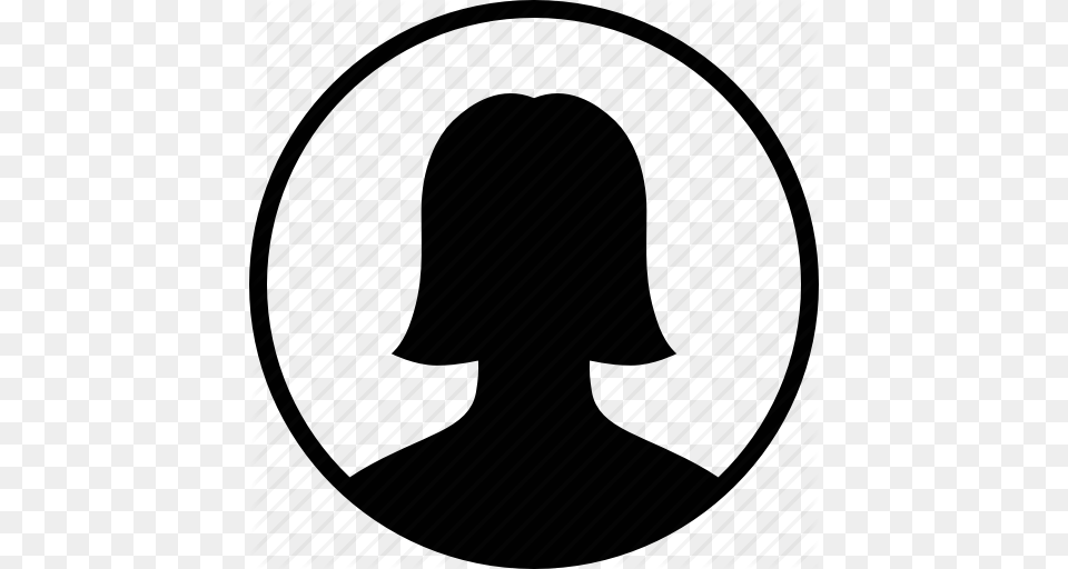 Account Avatar Circle Contact Female Profile User Icon, Silhouette Free Png
