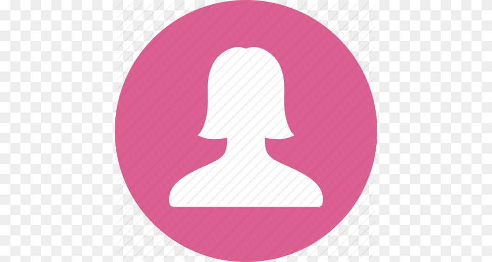 Account Avatar Circle Female Pink Profile User Icon, Sticker Png