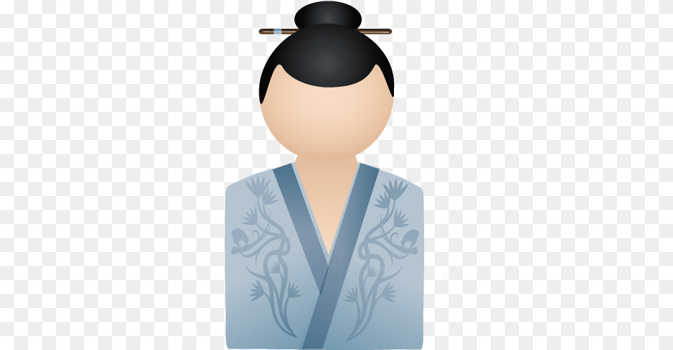 Account Profile Female Woman Kimono Human Blue People Icon, Formal Wear, Clothing, Dress, Fashion Png