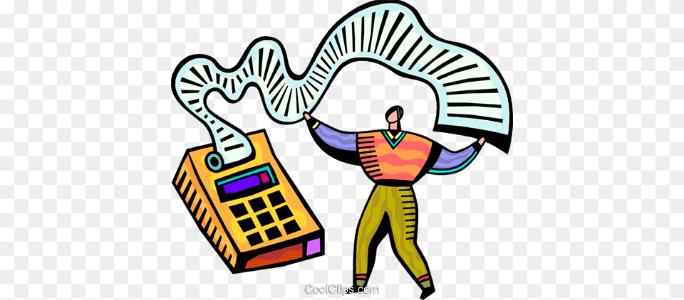Accountant And His Calculator Clip Art, Person, Electronics Free Transparent Png