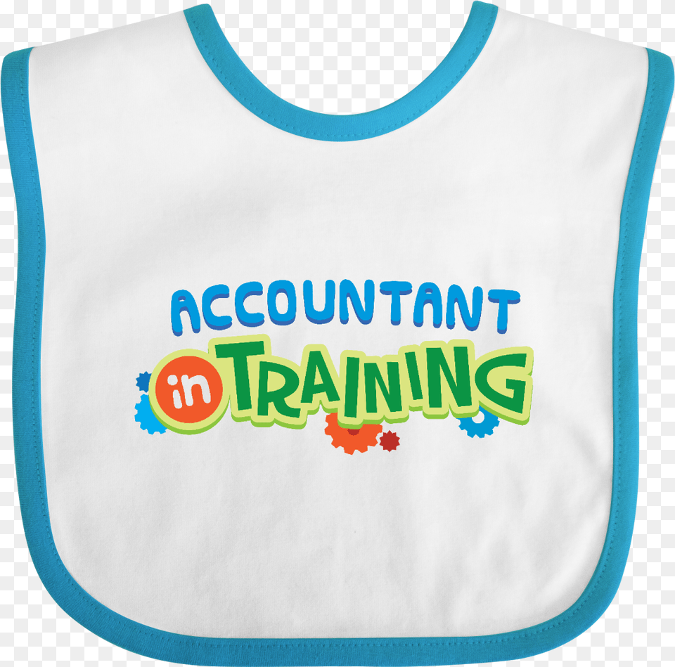 Accountant In Training Baby Bib White And Turquoise Active Tank, Person Png Image