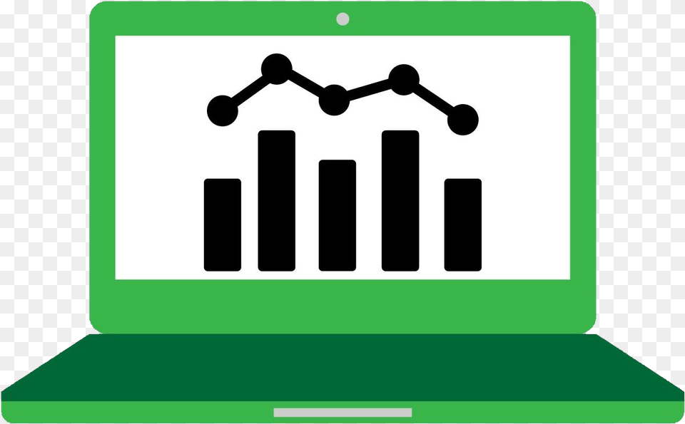 Accounting Auditor Line Icon Clipart Bar Chart, Computer, Electronics, Laptop, Pc Free Png Download