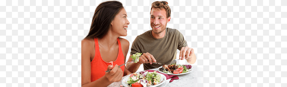 Accredited Practising Dietitian And Credentialled Diabetes Couple Eating, Lunch, Cutlery, Meal, Food Free Png Download