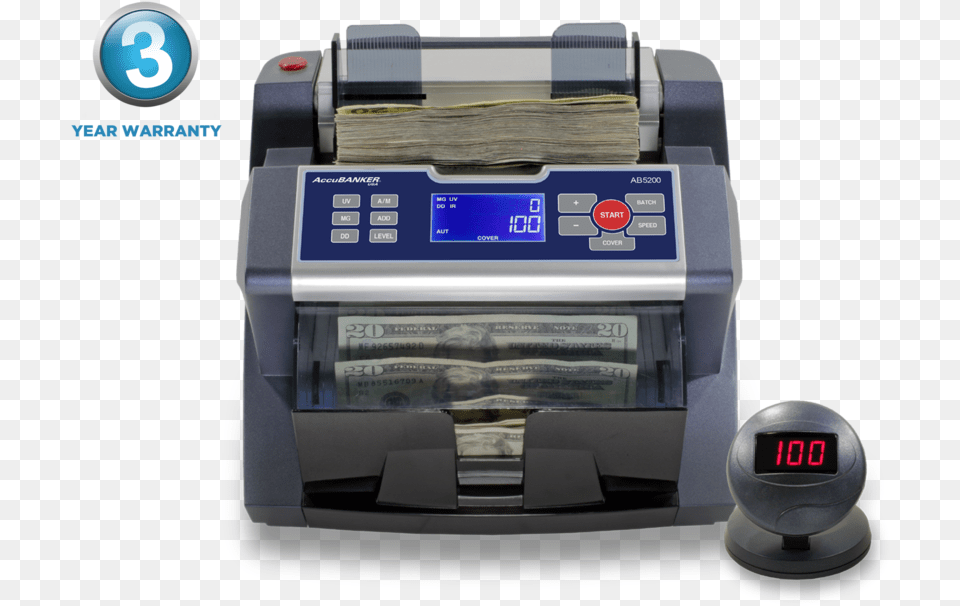 Accubanker Ab5200 Bill Counter With Dust Cover Display Accubanker Ab5200 Bank Teller Bill Counter, Computer Hardware, Electronics, Hardware, Machine Free Transparent Png