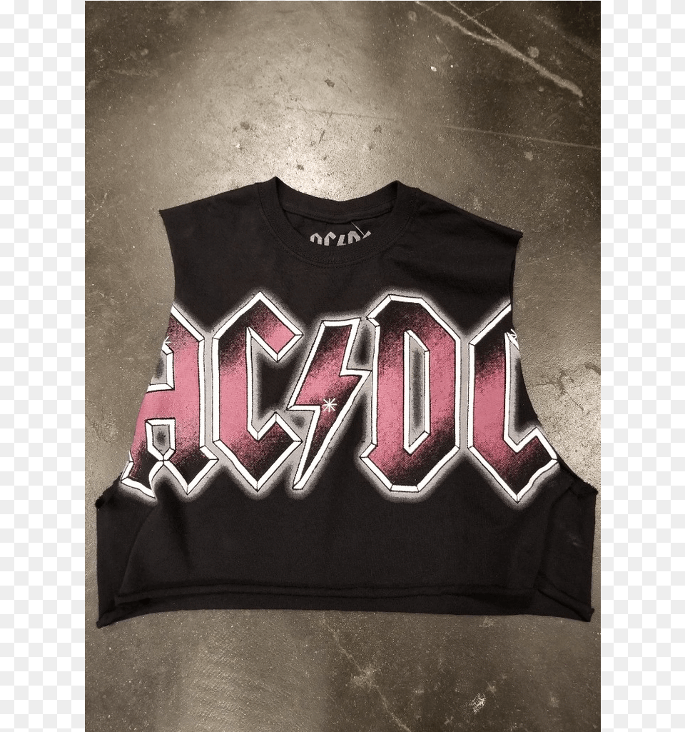 Acdc Crop Tank Active Shirt, Clothing, T-shirt, Person Free Png Download