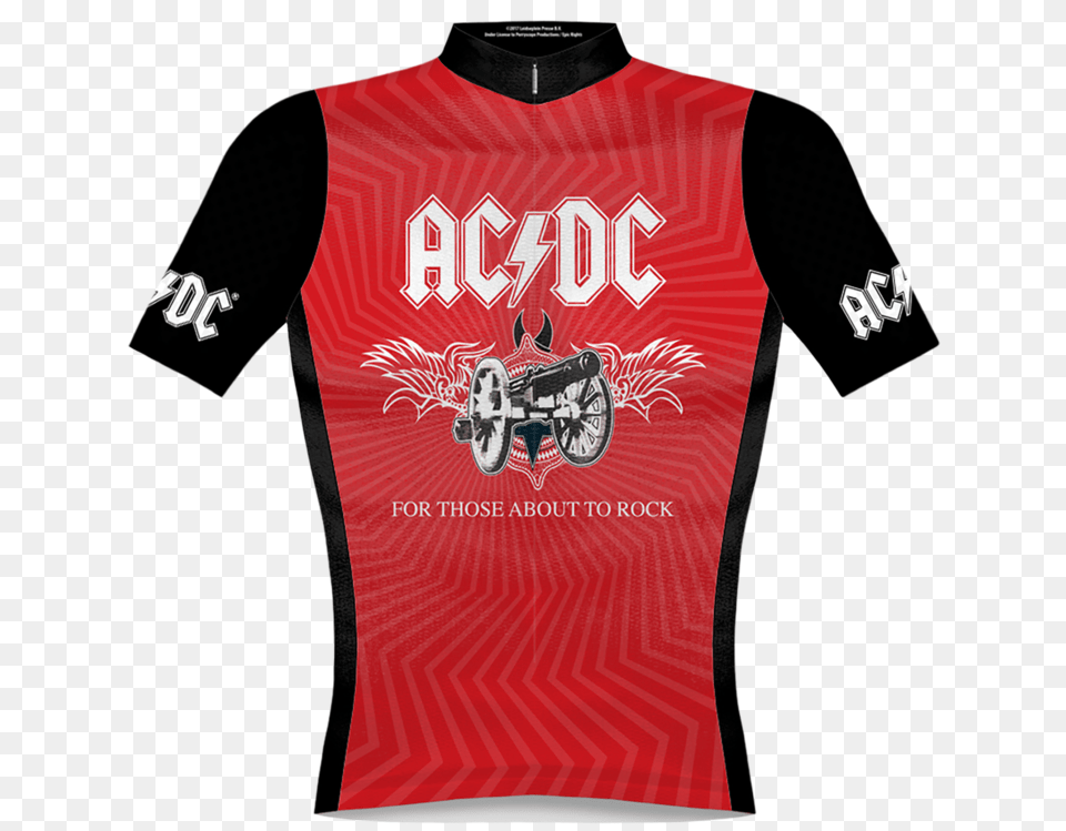 Acdc For Those About To Rock Men S Helix Cycling Jersey Primal Wear Acdc, Clothing, Shirt, Machine, Wheel Png