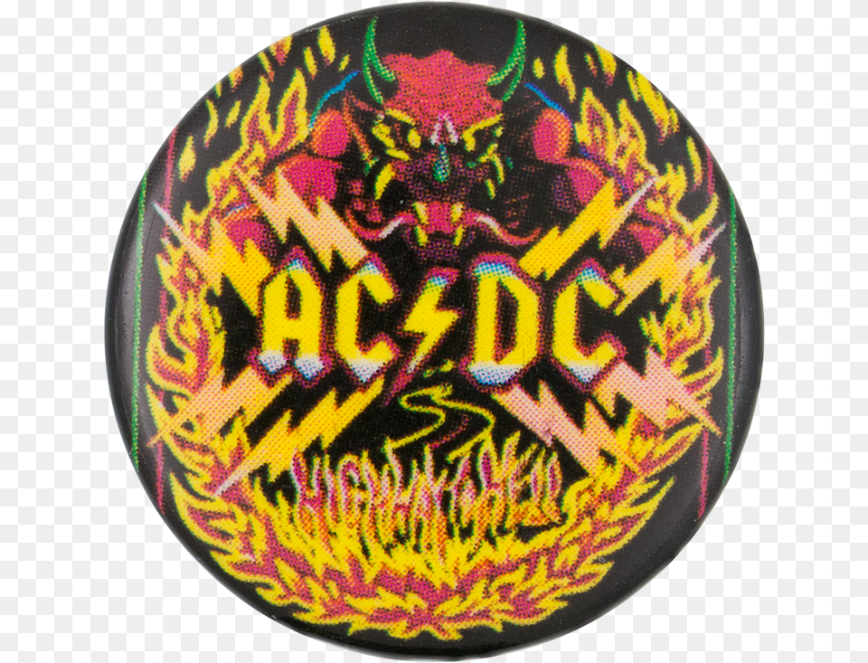 Acdc Highway To Hell Music Button Museum Artwork Ac Dc Highway To Hell, Logo, Symbol, Home Decor, Plate Png Image