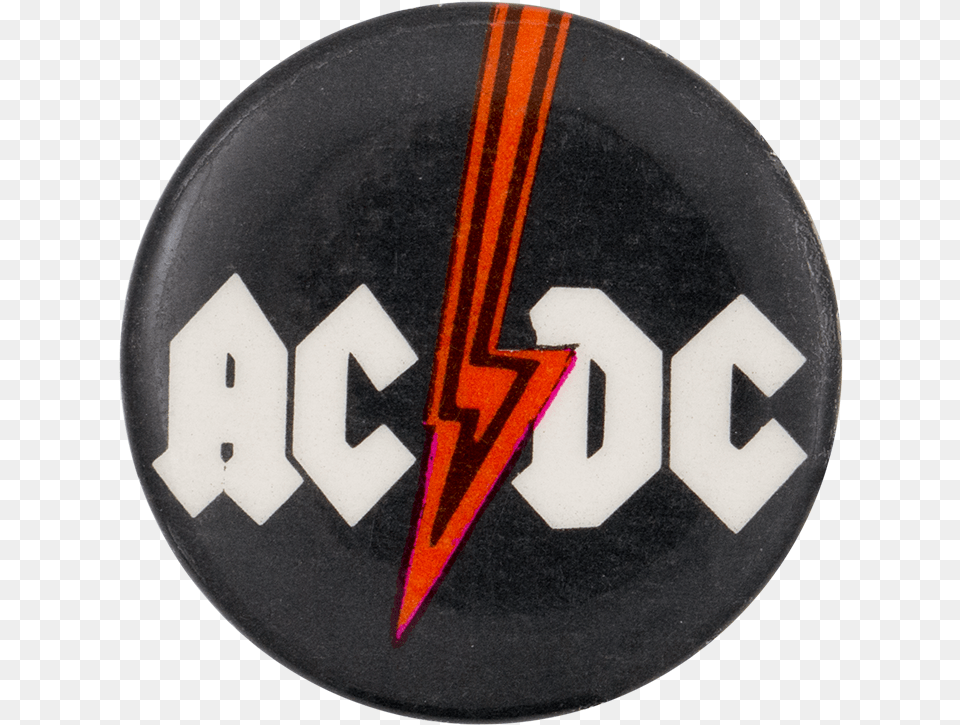 Acdc Red Lightening Bolt Music Button Museum Emblem, Badge, Logo, Symbol, Ball Png Image