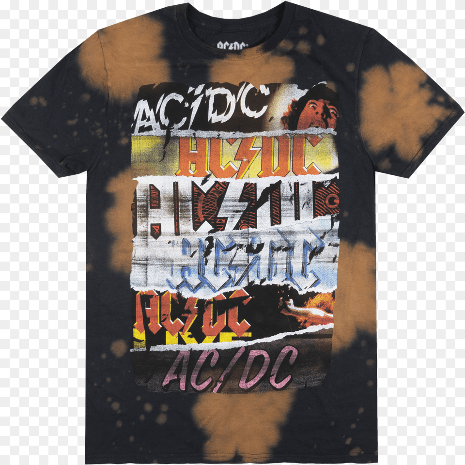 Acdc Rock Album Logo T Shirt Black Tee Metal Music Active Shirt, Clothing, T-shirt, Adult, Female Png Image