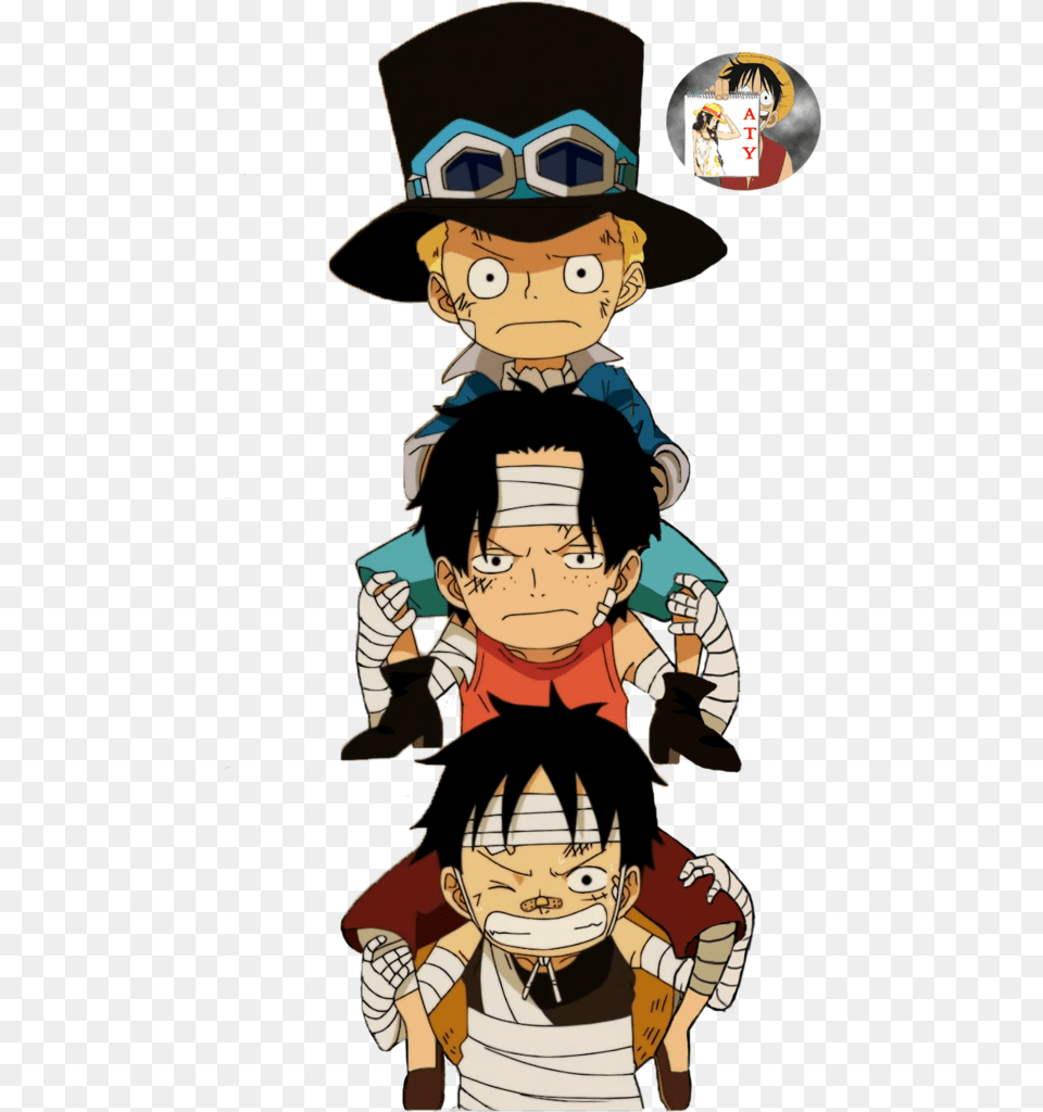 Ace Anime And One Piece Image One Piece Luffy Sabo Ace, Publication, Book, Comics, Adult Png