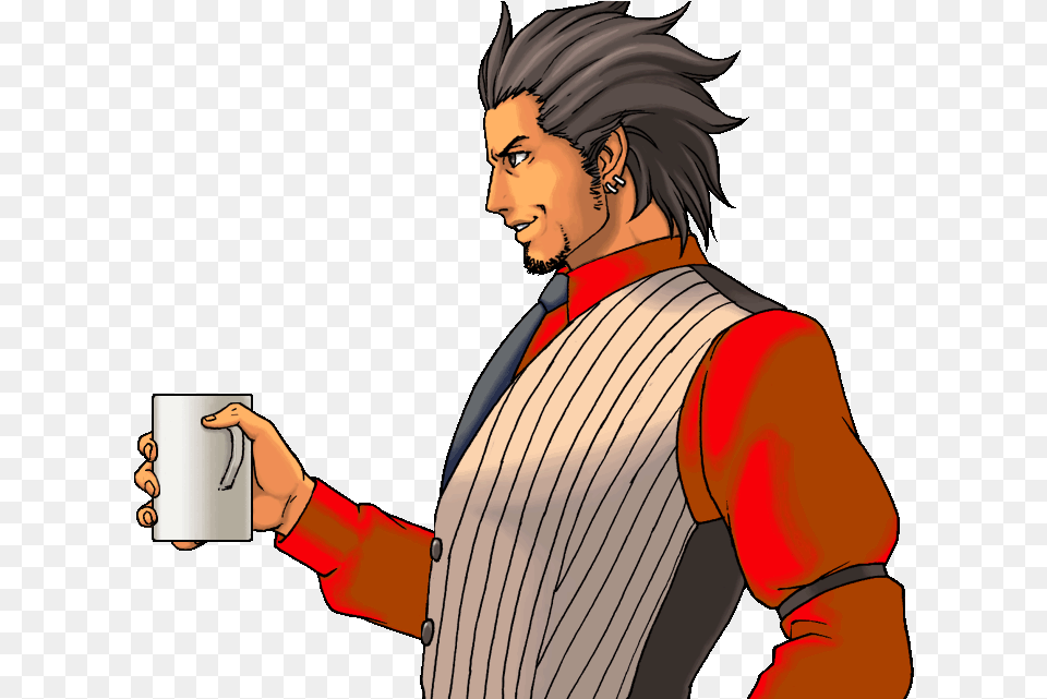Ace Attorney Character Gif, Publication, Book, Comics, Person Free Png