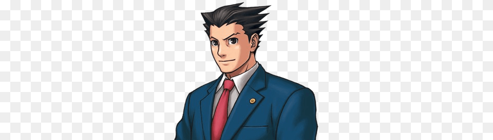 Ace Attorney Face, Accessories, Publication, Formal Wear, Comics Free Png