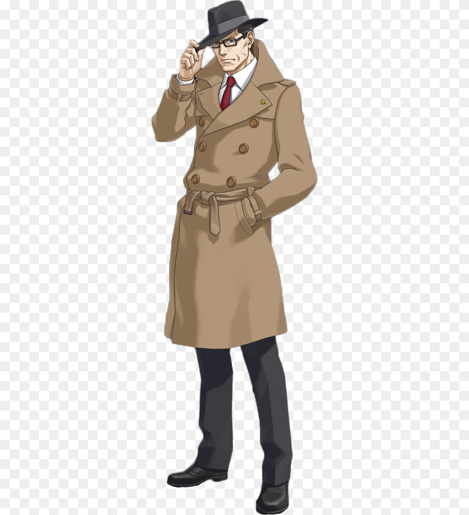Ace Attorney Gregory Edgeworth, Clothing, Coat, Overcoat, Adult Free Transparent Png