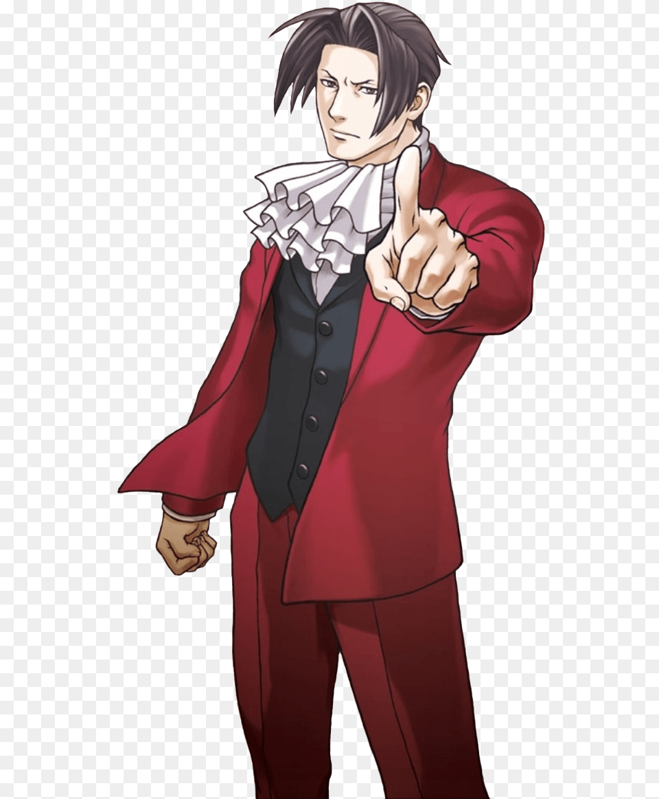 Ace Attorney Miles Edgeworth Transparents Post Edgeworth Ace Attorney Transparent, Publication, Book, Comics, Adult Free Png