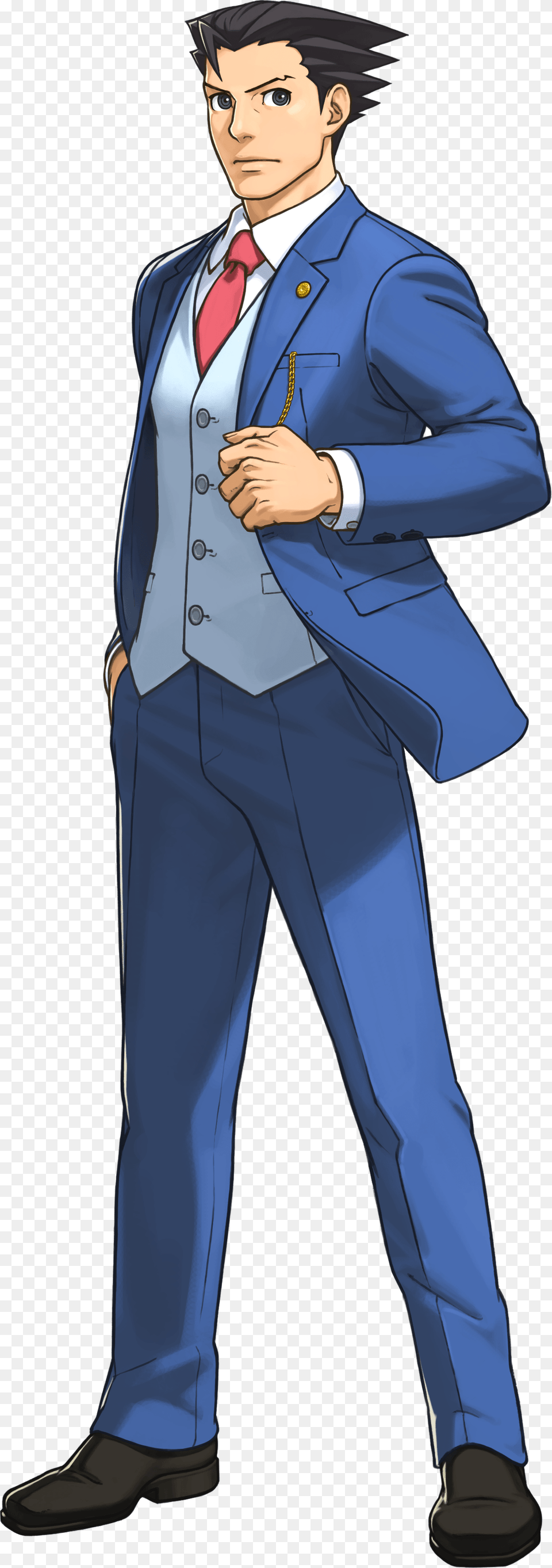 Ace Attorney Standing, Formal Wear, Comics, Suit, Clothing Png