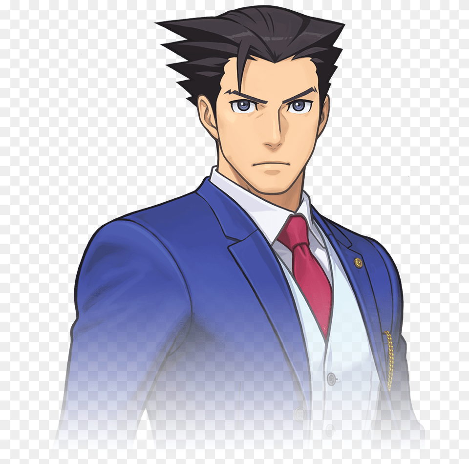 Ace Attorney Website Renewal Videos Screenshots, Accessories, Suit, Publication, Formal Wear Free Png Download