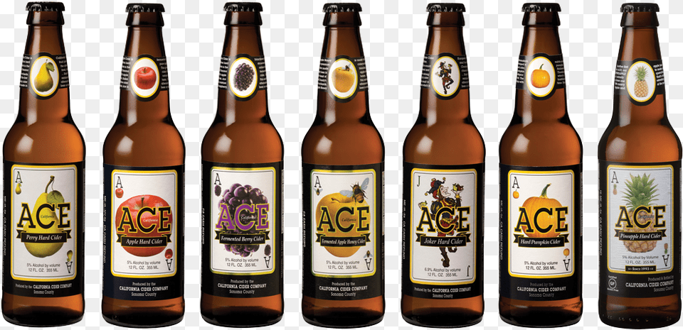 Ace Ciders, Alcohol, Beer, Beer Bottle, Beverage Free Transparent Png