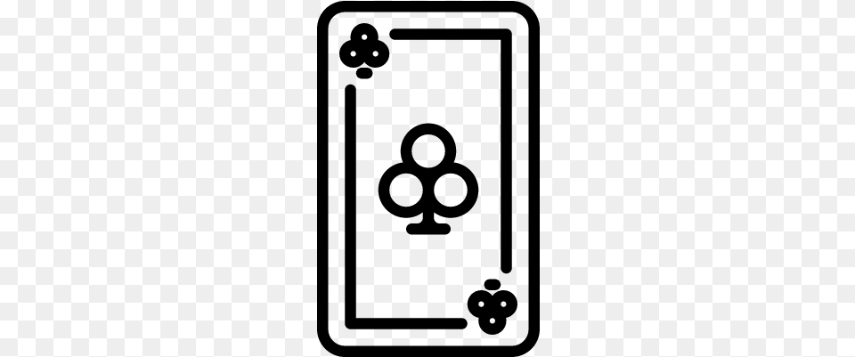 Ace Of Clovers Vector Ace Of Hearts Outline, Gray Png Image