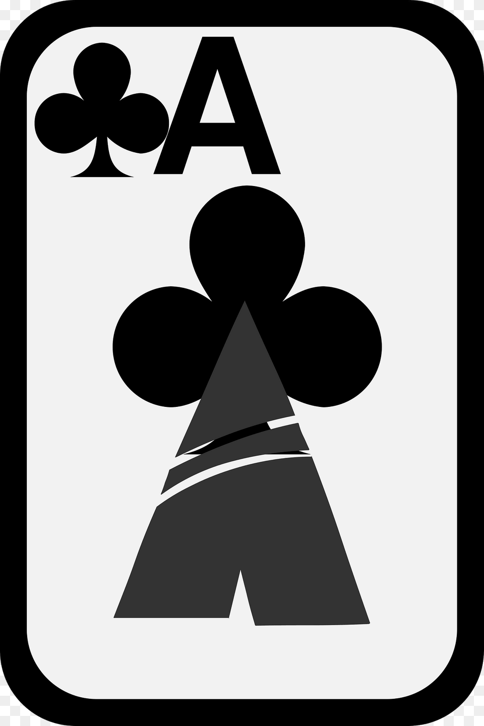 Ace Of Clubs Clipart, Symbol, Sign, Device, Tool Png