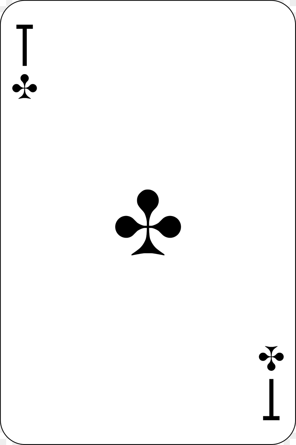 Ace Of Clubs Clipart, Stencil, Symbol Png