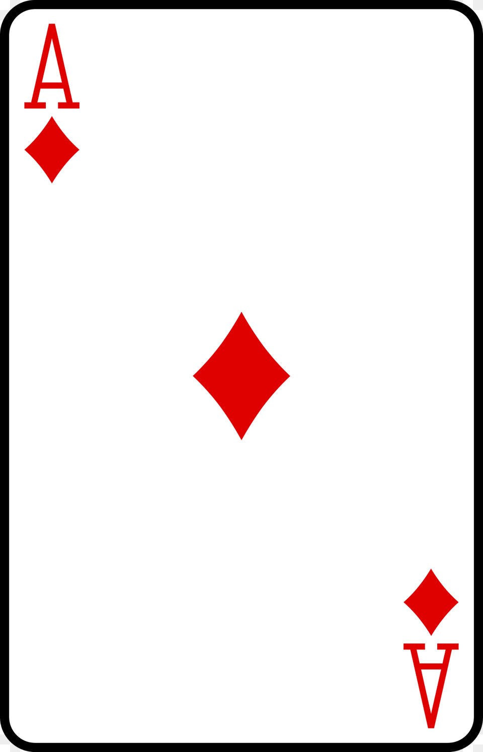 Ace Of Diamonds Clipart, Sign, Symbol Free Png