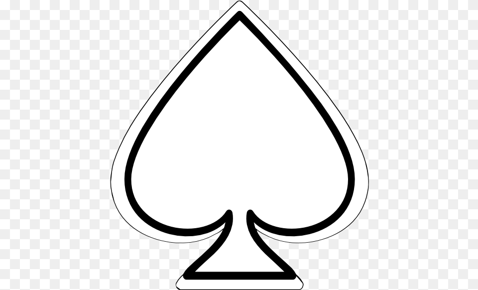 Ace Of Spade Line Art, Stencil Png