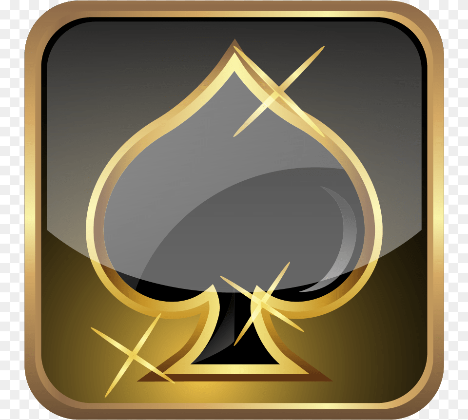 Ace Of Spades, Emblem, Symbol, Gold Free Png