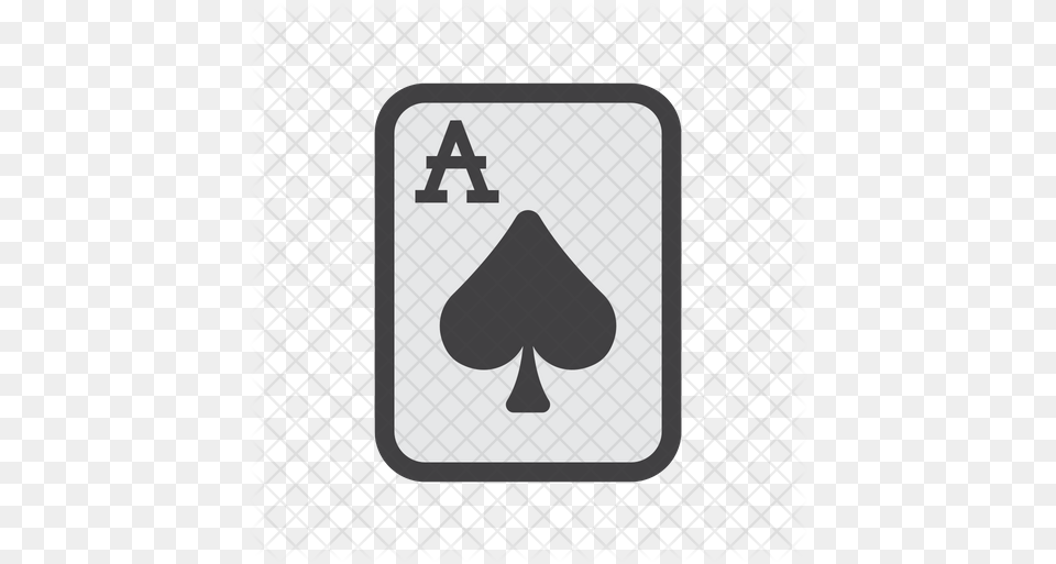 Ace Of Spades Card Icon Sign, Sticker, Symbol, Blackboard Png