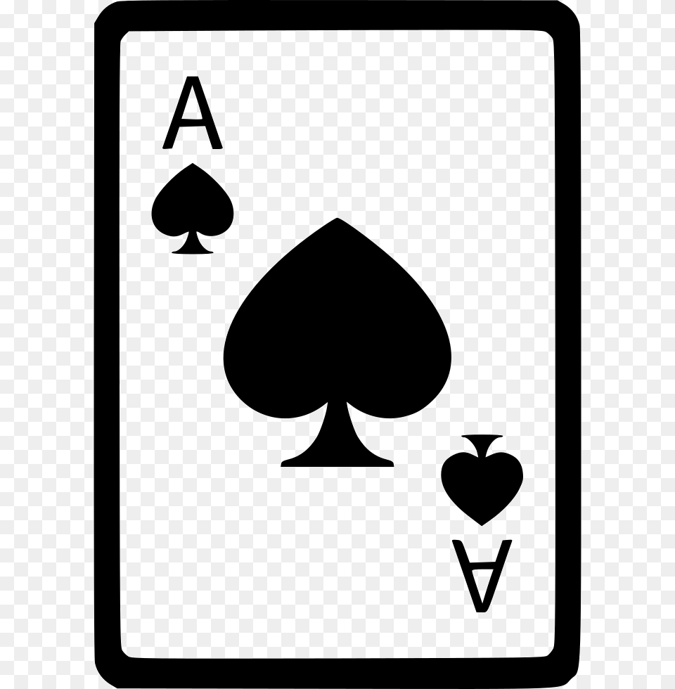 Ace Of Spades Card Poker Icon Sign, Symbol Free Png Download