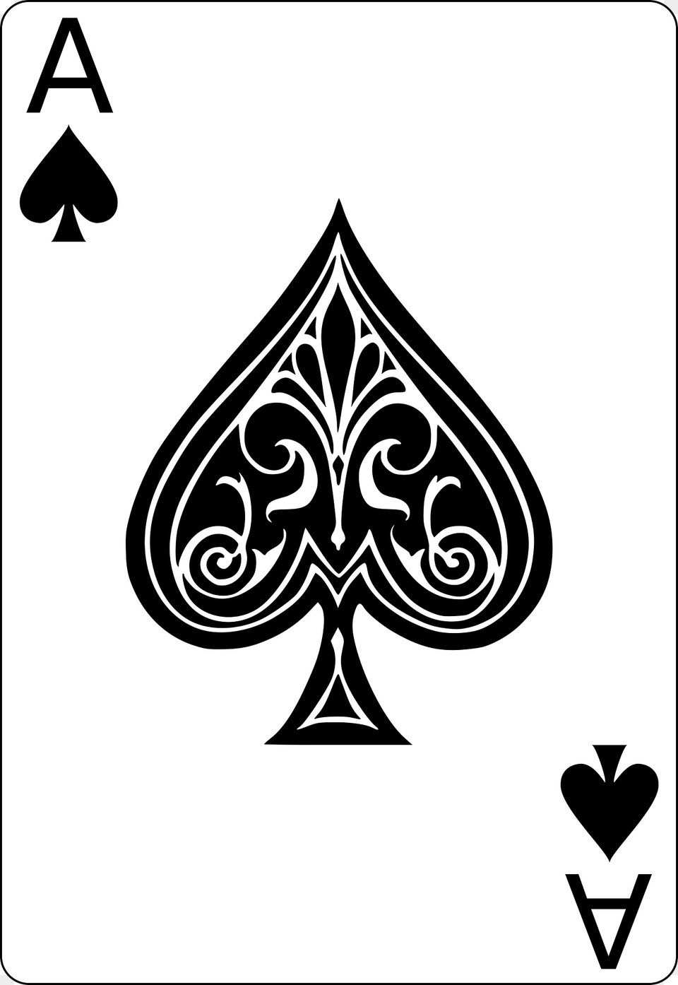 Ace Of Spades Clipart, Stencil, Symbol Free Png Download