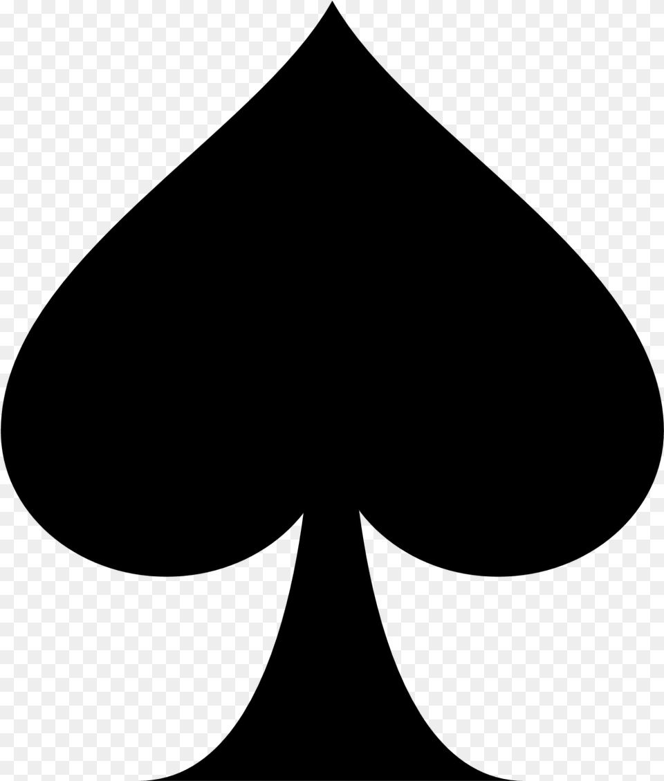 Ace Of Spades Clipart, Gray Free Png Download