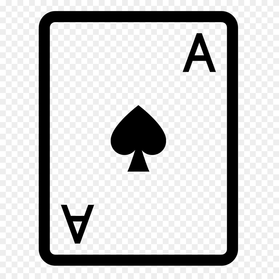 Ace Of Spades Icon, Gray Free Transparent Png