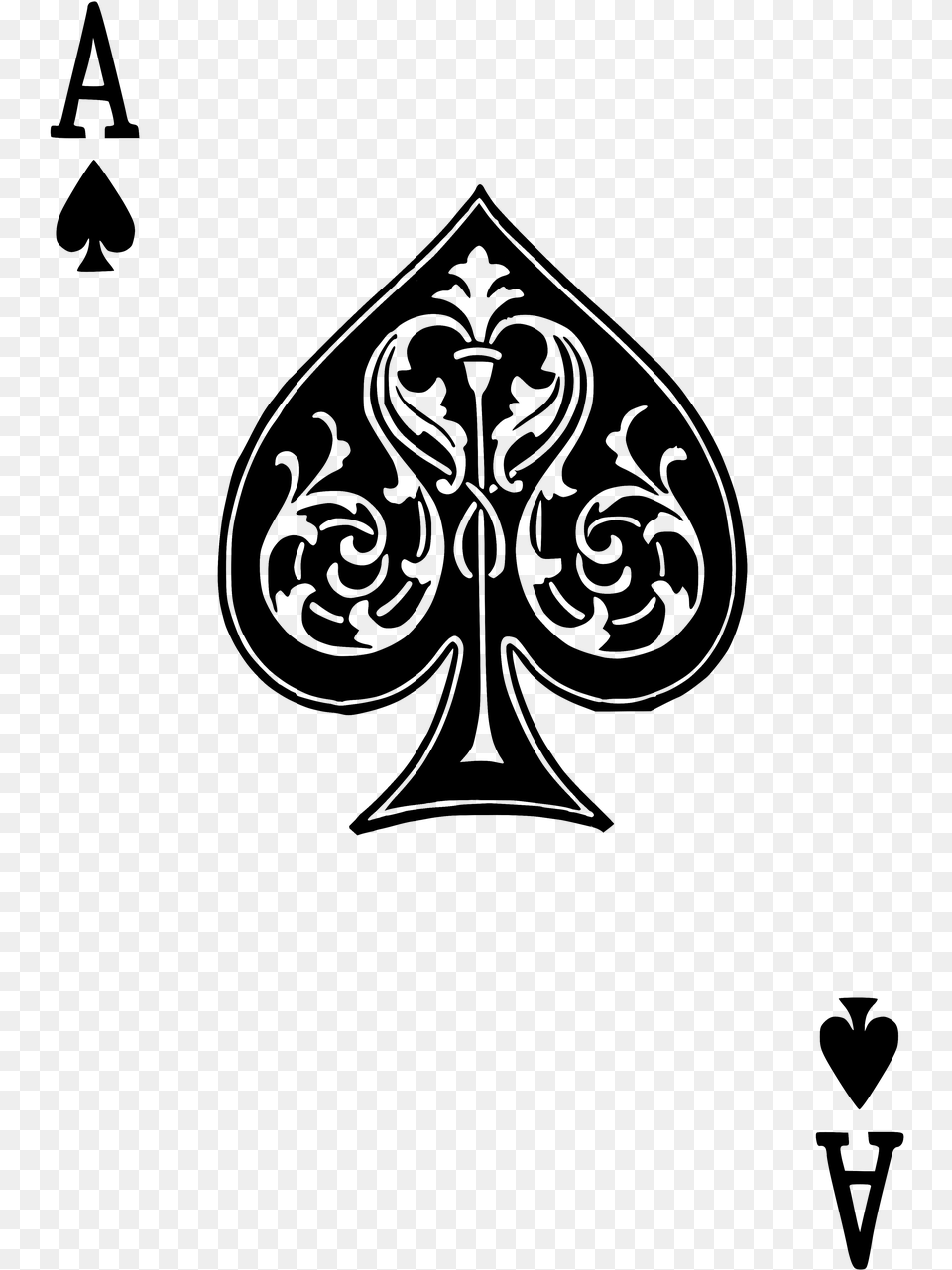 Ace Of Spades Spade Playing Card Designs, Gray Png