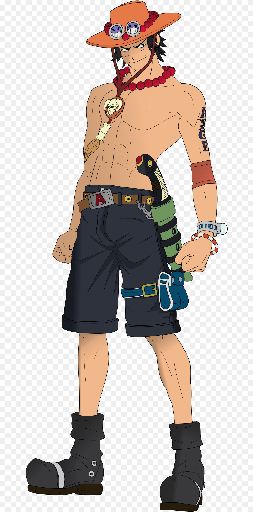 Ace One Piece Portgas D Ace, Clothing, Shorts, Book, Comics Free Png