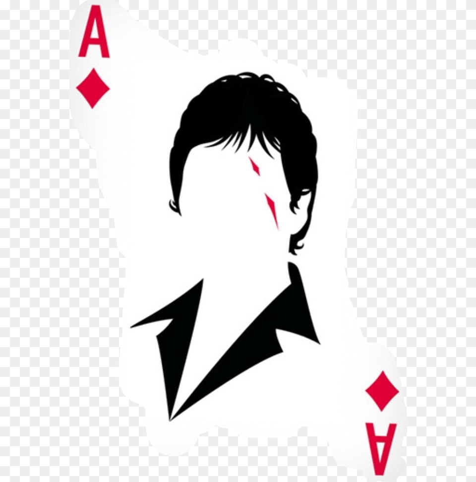 Ace Playingcards Scarface Freetoedit Clove Of Ace Card, Stencil, Adult, Female, Person Free Transparent Png