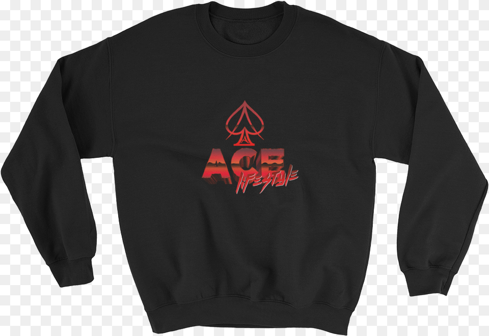 Ace Red Lightning Sweater Transparent, Clothing, Hoodie, Knitwear, Long Sleeve Png