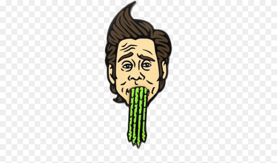 Ace Ventura Pin Ace Ventura Face Asparagus, Person, Head, Food, Plant Free Transparent Png